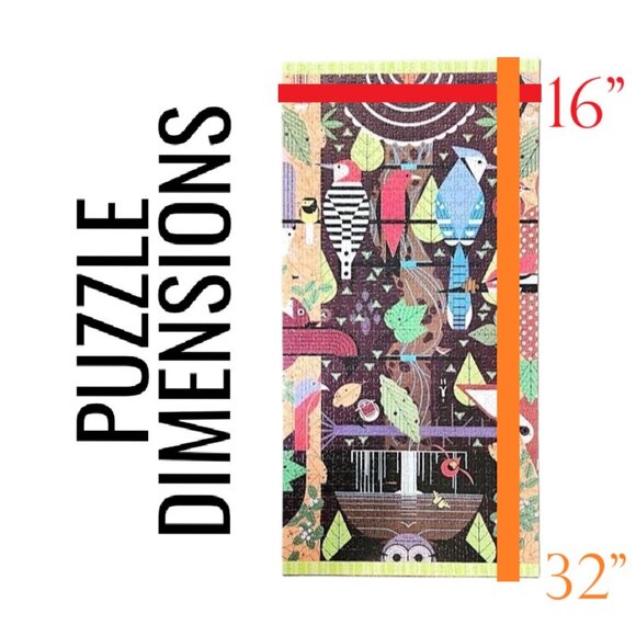 Charley Harper 1000 Piece Jigsaw Puzzle Birducopia Birds Jigsaw Puzzle Bird Blue - Picture 2 of 13